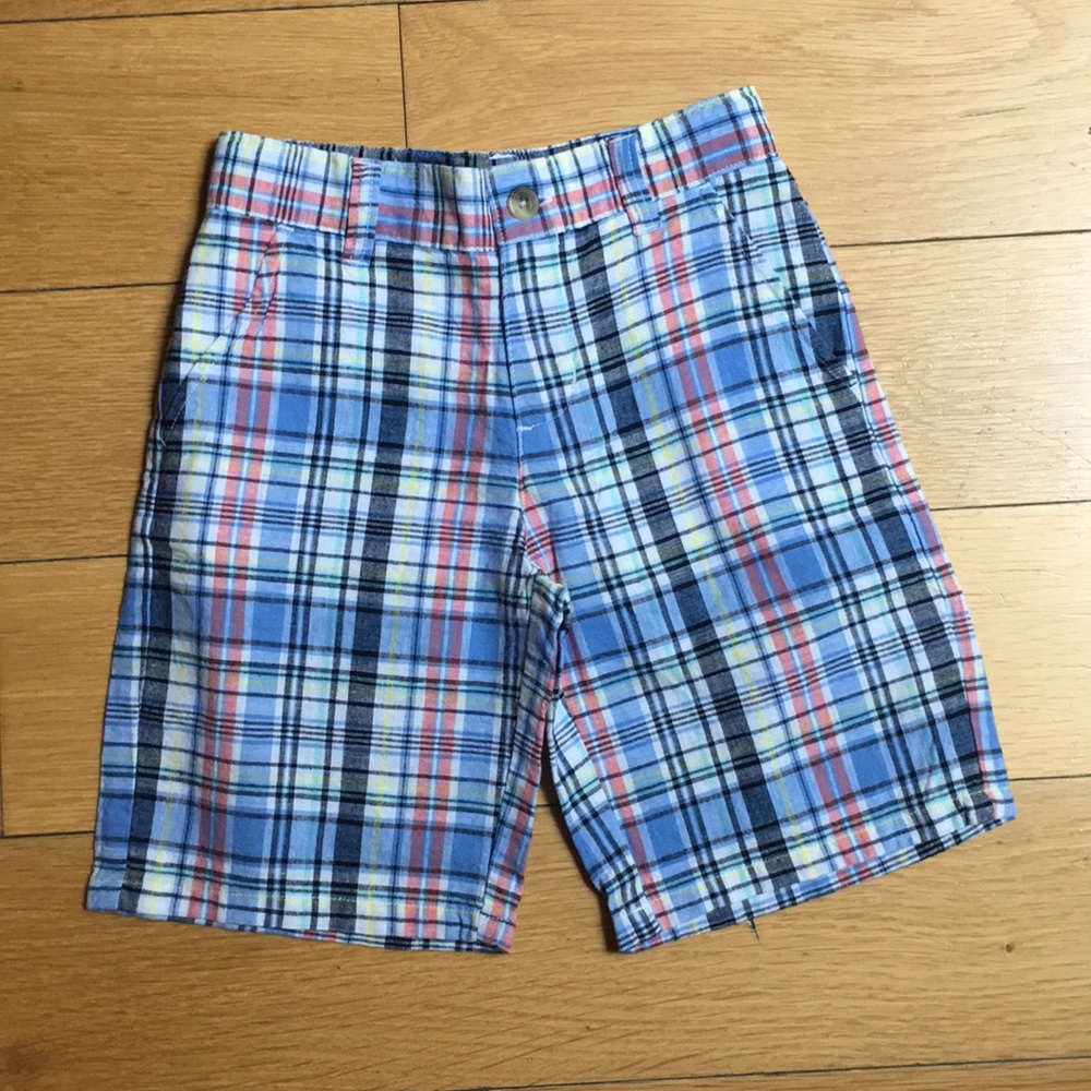 NWT. Janie and jack little boys plaid shorts 6